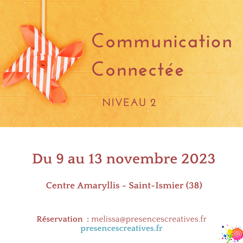 Formation Communication Connectée Niveau 2 du 9 au 13 novembre 2023 - Mélissa Sorin - Centre Amaryllis - Saint-Imsier - Présences Créatives